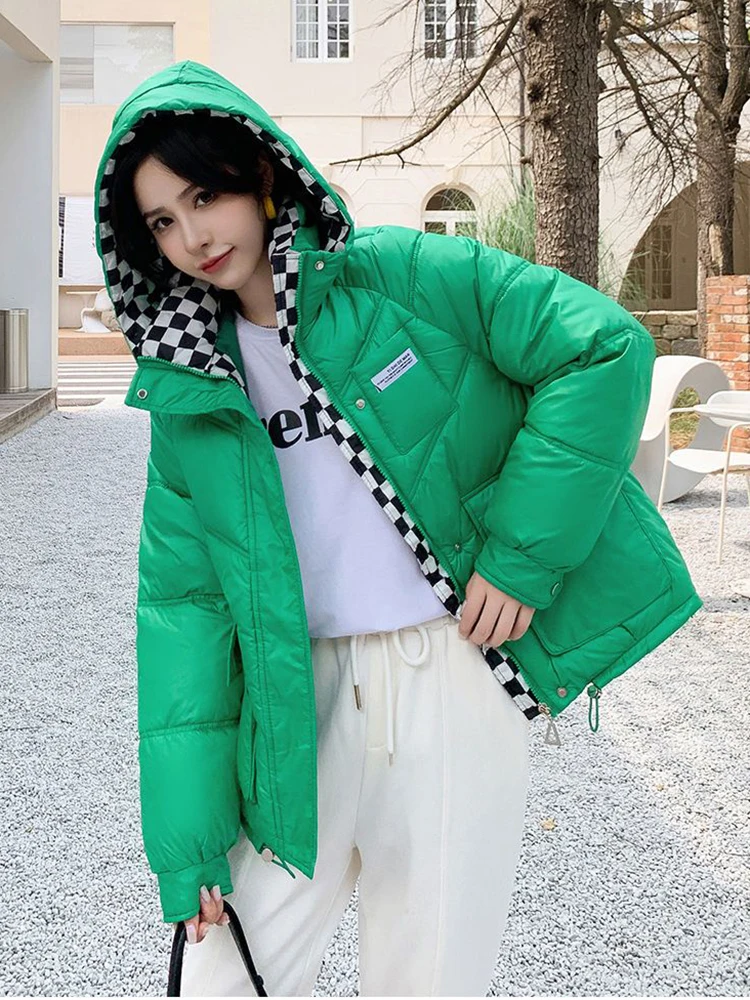 Winter Thicken Warm Coat Puffer Jacket For Women Female Loose Cotton Padded Sequins Hooded Parka Coat
Winter Thicken Warm Coat Puffer Jacket For Women Female Loose Cotton Padded Sequins Hooded Parka Coat
