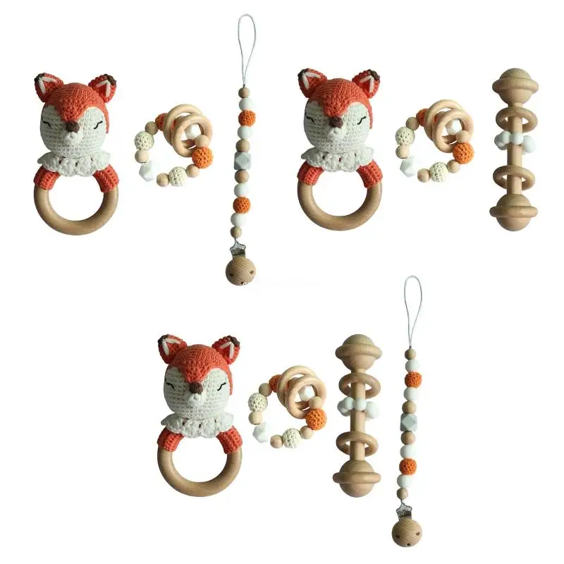 1 Set Baby Pacifier Clip Chain Teething Bracelet Crochet Animal Soother Toy Infants Rattle Teether Newborn Holder Shower
1 Set Baby Pacifier Clip Chain Teething Bracelet Crochet Animal Soother Toy Infants Rattle Teether Newborn Holder Shower