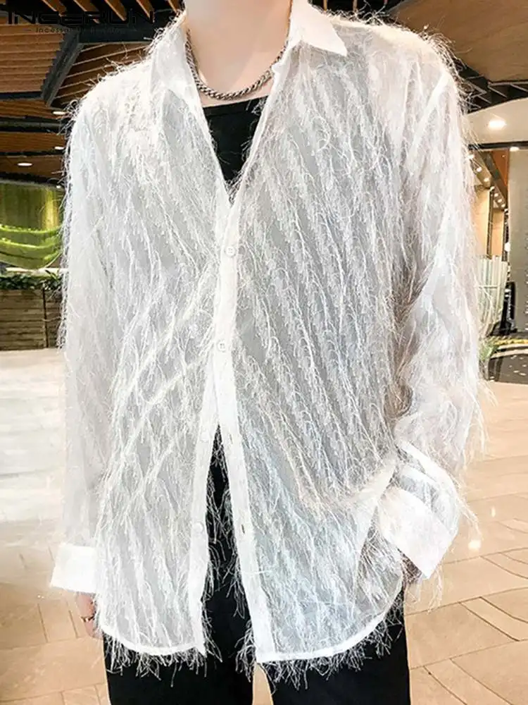 Handsome Well Fitting Tops INCERUN 2022 Men's Solid Long Sleeve See Through Blouse Fashion Casual Male Sexy Leisure Shirts S-5XL
Handsome Well Fitting Tops INCERUN 2022 Men's Solid Long Sleeve See Through Blouse Fashion Casual Male Sexy Leisure Shirts S-5XL