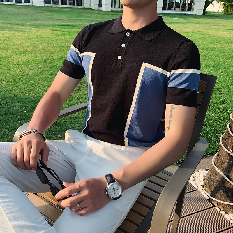 Men Short Sleeve Polo Shirts England Style Slim Lapel T-shirts High Quality Male Summer Business Casual Fit Polo Shirts Size 3XL
Men Short Sleeve Polo Shirts England Style Slim Lapel T-shirts High Quality Male Summer Business Casual Fit Polo Shirts Size 3XL