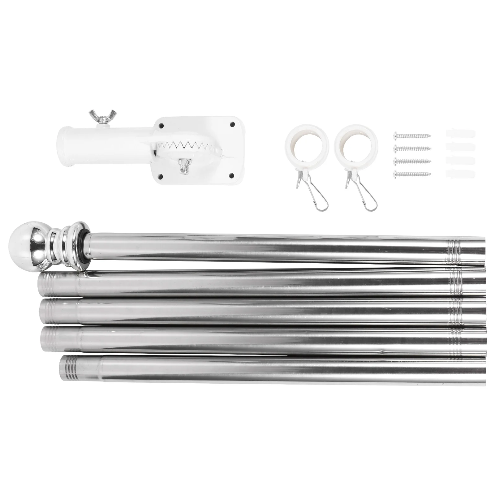 1 Set 1. 8 Meter Flag Pole Kit Rotating Flagpole with Stand Yard Garden Flag Pole Wall Mount Flag Pole
1 Set 1. 8 Meter Flag Pole Kit Rotating Flagpole with Stand Yard Garden Flag Pole Wall Mount Flag Pole