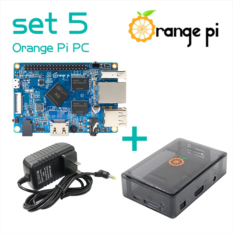 Orange Pi PC+Black ABS Case+Power Supply, Supported Android, Ubuntu, Debian Image Open-Source Mini Single Board Computer
Orange Pi PC+Black ABS Case+Power Supply, Supported Android, Ubuntu, Debian Image Open-Source Mini Single Board Computer
