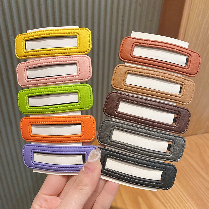 Vintage PU Leather Hair Clip Women Girls Hairpin Barrettes Hair Grip Kids Hair Pins BB Clips Ornaments Headwear Hair Accessories
Vintage PU Leather Hair Clip Women Girls Hairpin Barrettes Hair Grip Kids Hair Pins BB Clips Ornaments Headwear Hair Accessories