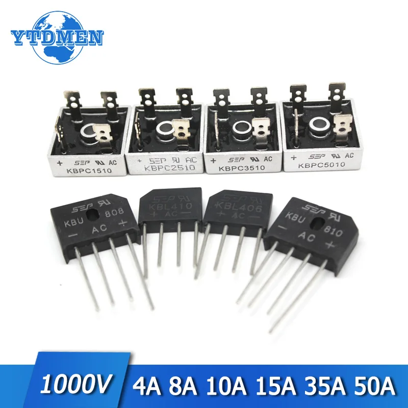Bridge Rectifier KBL406 KBL410 KBPC610 KBPC1010 KBPC1510 KBPC2510 KBPC3510 KBPC5010 KBU808 KBU810 In Stock
Bridge Rectifier KBL406 KBL410 KBPC610 KBPC1010 KBPC1510 KBPC2510 KBPC3510 KBPC5010 KBU808 KBU810 In Stock