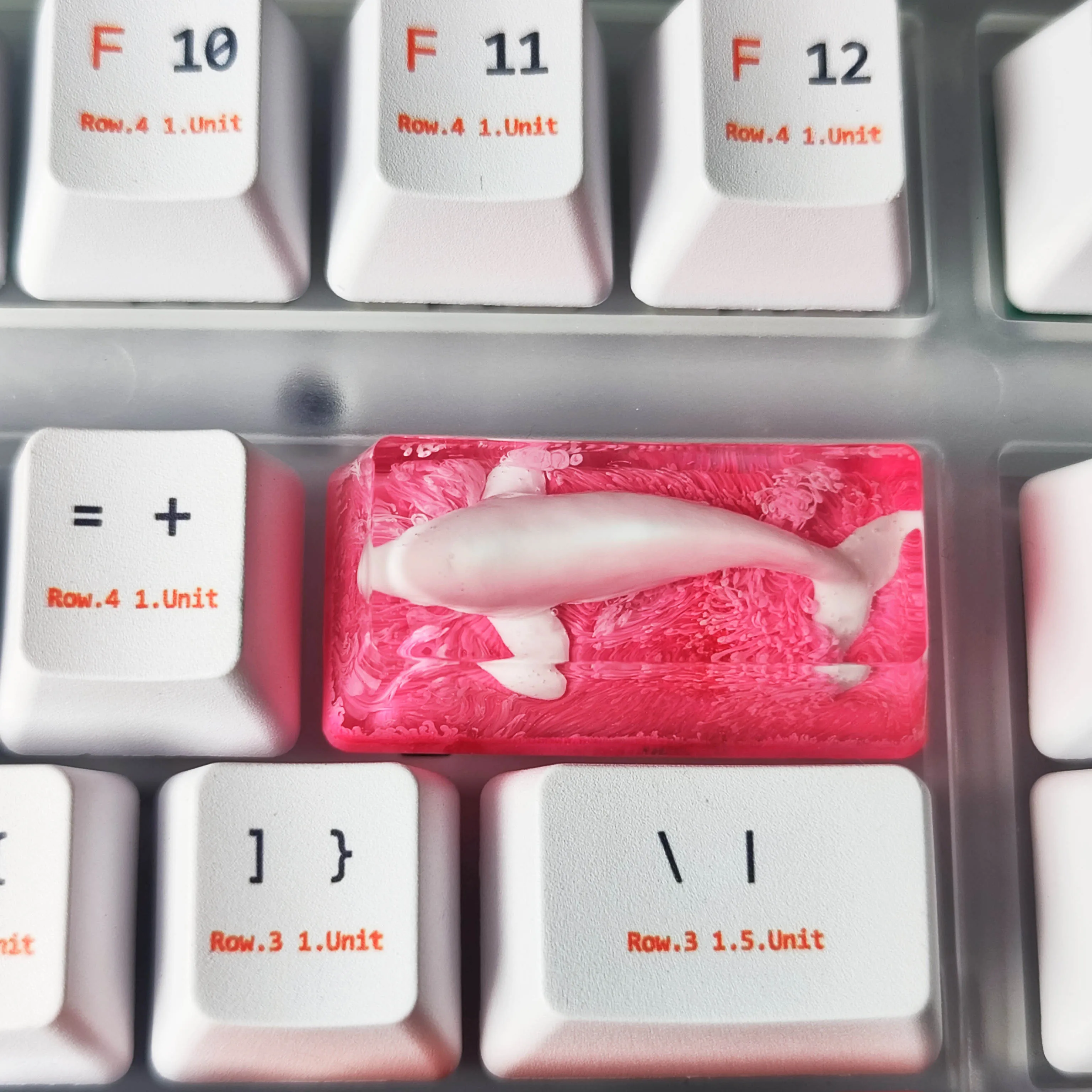 For Mechanical Keyboard 2U Whale Backspace Resin Key Cap Handmade Personality Pink Blue Green Backlight Keycap 
For Mechanical Keyboard 2U Whale Backspace Resin Key Cap Handmade Personality Pink Blue Green Backlight Keycap