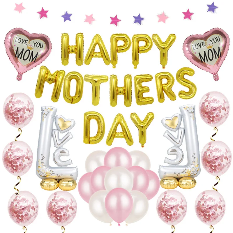 New Mother's Day Party Decoration Balloon Sets Mom Festive Party Scene Arrangement Pull Flag Foil Balloons Decor
New Mother's Day Party Decoration Balloon Sets Mom Festive Party Scene Arrangement Pull Flag Foil Balloons Decor