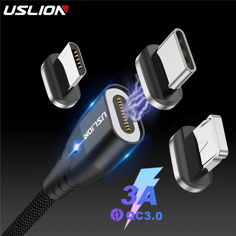 Магнитный кабель USLION Micro USB/Type-C, для iPhone, Samsung, Xiaomi, Huawei, 3 А
Магнитный кабель USLION Micro USB/Type-C, для iPhone, Samsung, Xiaomi, Huawei, 3 А