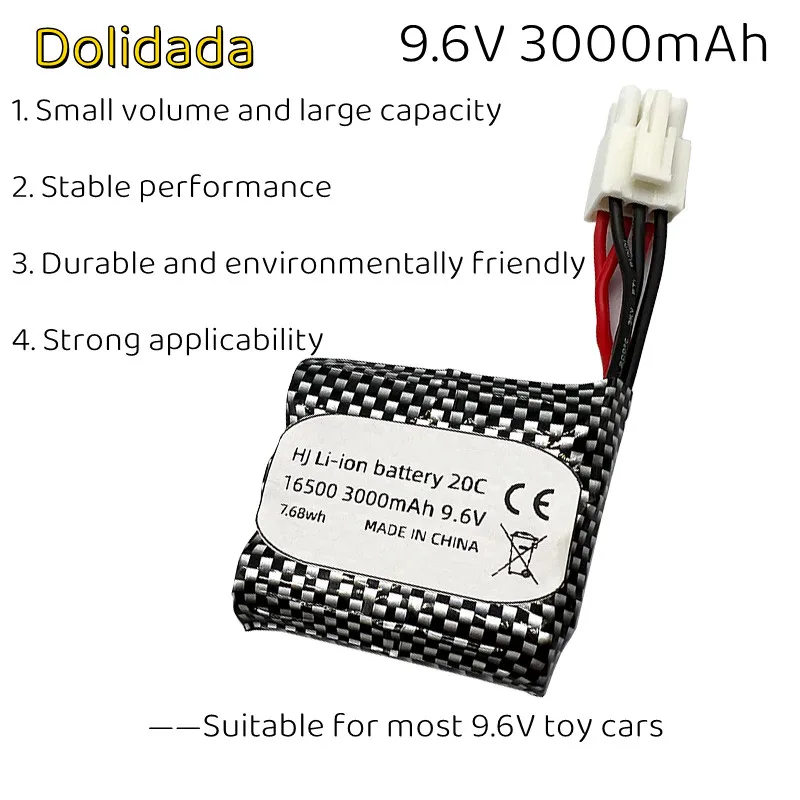 16500 Battery 9.6V 3000mAh Li-ion battery for 9115 9116 S911 S912 High Power RC Truck RC Car EL-6P plug 9.6v battery spare parts
16500 Battery 9.6V 3000mAh Li-ion battery for 9115 9116 S911 S912 High Power RC Truck RC Car EL-6P plug 9.6v battery spare parts