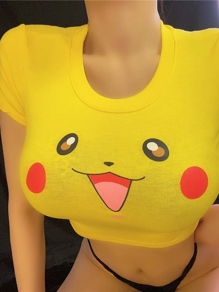 elastic WOMENGAGA 2022 print chest large exposed navel short sleeve cute T-shirt Cartoon Kawaii korean women tees tops sexy QO6T 
elastic WOMENGAGA 2022 print chest large exposed navel short sleeve cute T-shirt Cartoon Kawaii korean women tees tops sexy QO6T