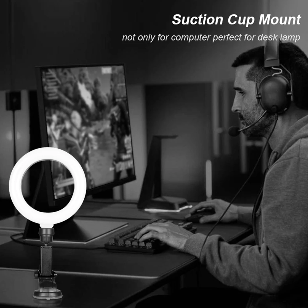 LED Webcam Lamp Easy Install Video Conference 360 Degree Rotation Zoom Meeting With Sucker Ring Light USB Powered For Laptop
LED Webcam Lamp Easy Install Video Conference 360 Degree Rotation Zoom Meeting With Sucker Ring Light USB Powered For Laptop