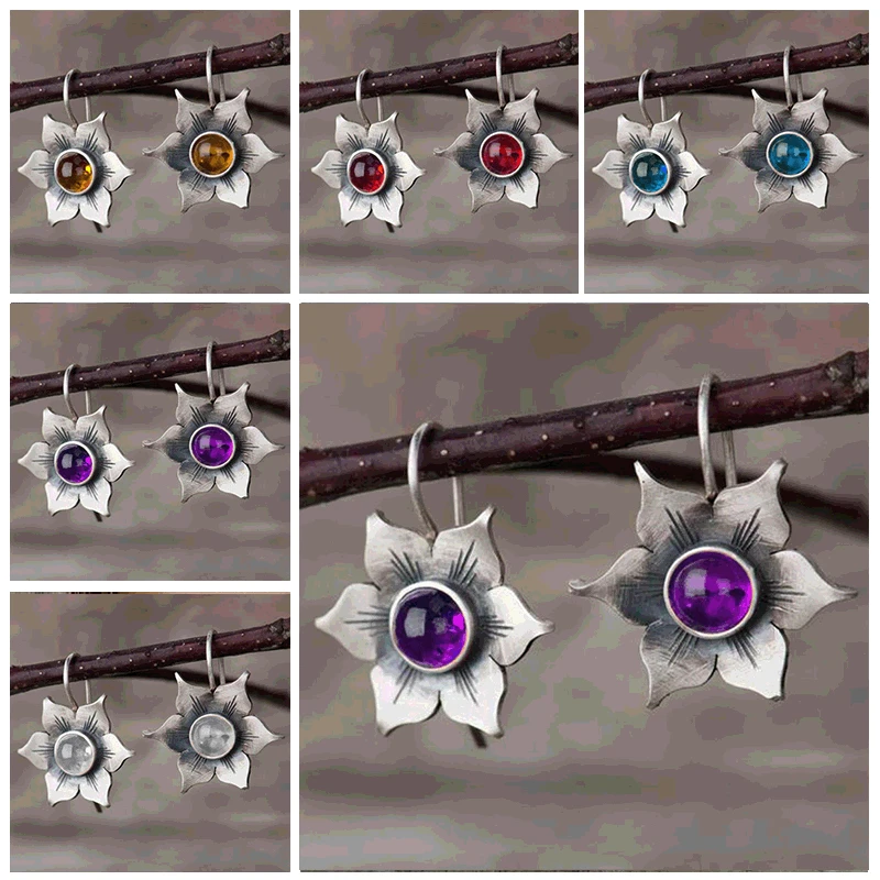 Beautiful Flower Metal Blue Stone Earrings Colorful Jewelry Orange Purple Resin Declaration Hook Women's Earrings Gift 2023 New
Beautiful Flower Metal Blue Stone Earrings Colorful Jewelry Orange Purple Resin Declaration Hook Women's Earrings Gift 2023 New