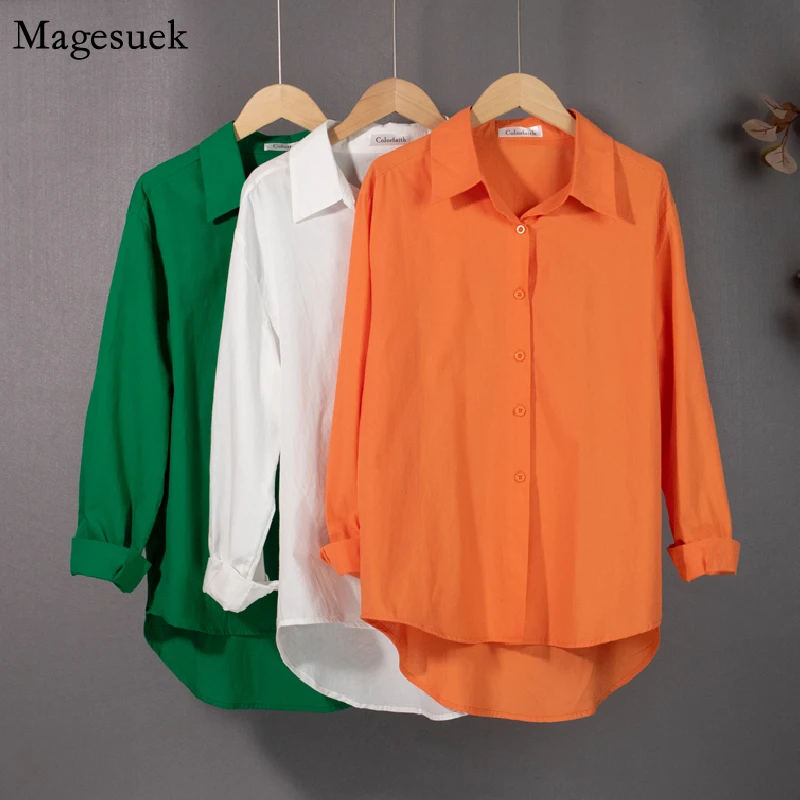 Casual Cotton Office Women's Shirt Loose Vintage Long Sleeve Office Lady Tops Solid Button Shirts Female Chemise Femme New 16695
Casual Cotton Office Women's Shirt Loose Vintage Long Sleeve Office Lady Tops Solid Button Shirts Female Chemise Femme New 16695
