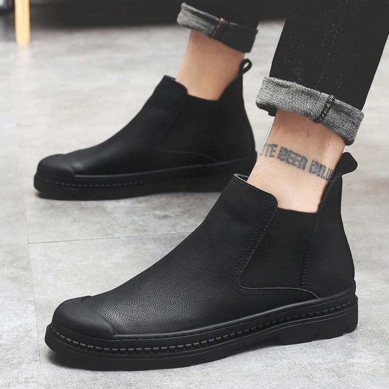 mens chelsea boots black Fur Warm Leather Shoes Design Men Dress Boots Men Genuine Leather Handmade Trend Outdoor Boots
mens chelsea boots black Fur Warm Leather Shoes Design Men Dress Boots Men Genuine Leather Handmade Trend Outdoor Boots