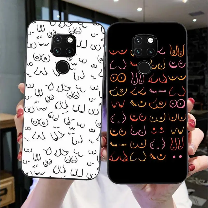 

Boobs Art Print Phone Case For Huawei P20 P30 P10 Lite P20Pro PSmart Y7 Y6 Prime Mate20 Nova3E