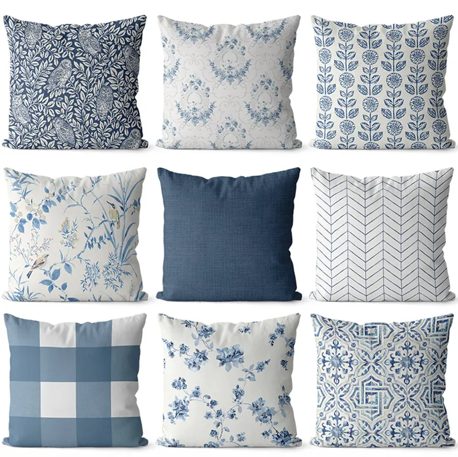 Free Shipping!!Pastoral flower geometric blue square throw pillow/almofadas case 45 53,trend vintage cushion cover home decore
Free Shipping!!Pastoral flower geometric blue square throw pillow/almofadas case 45 53,trend vintage cushion cover home decore