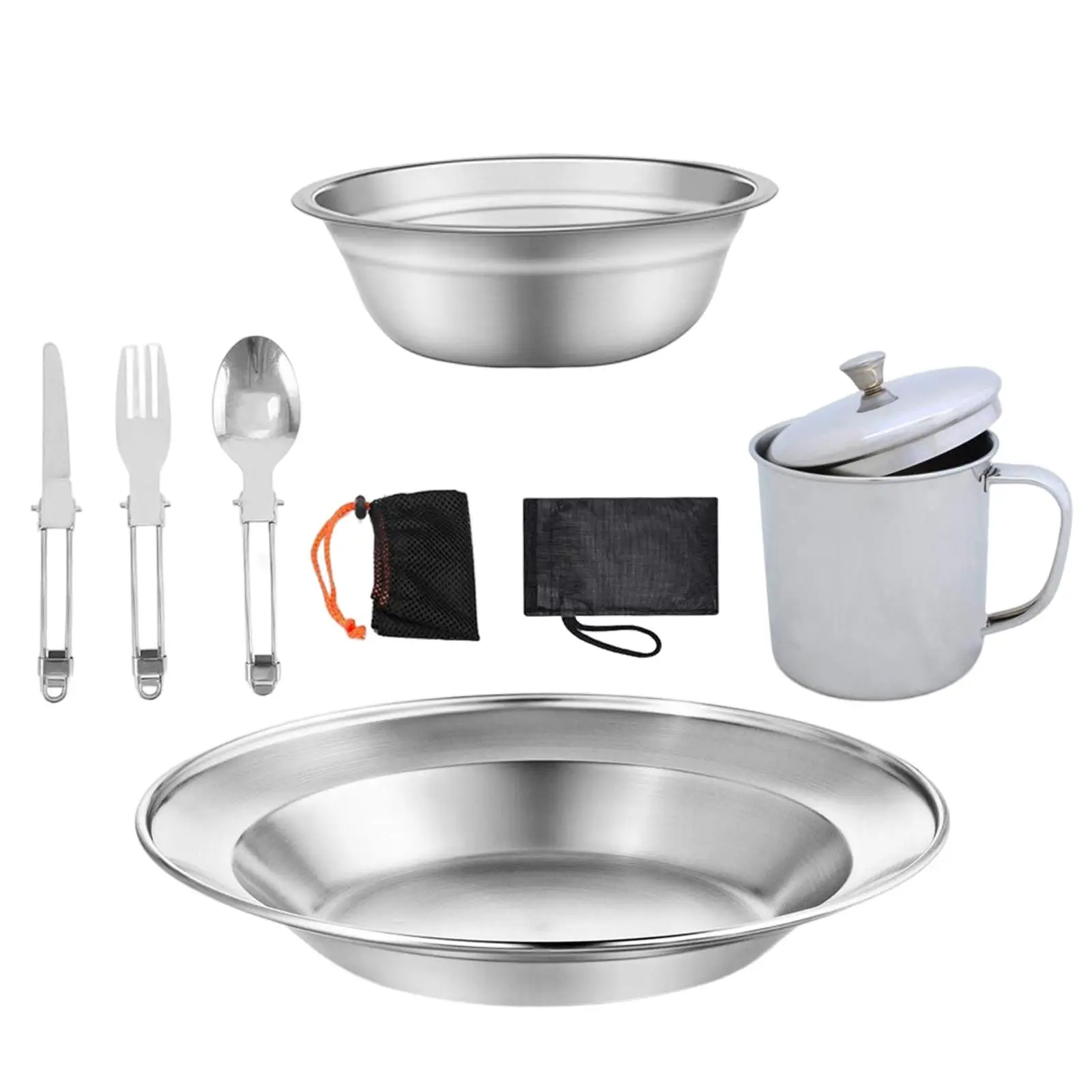 Utensils Camping Tableware Kit Stainless Steel Space Saving Durable Polished
Utensils Camping Tableware Kit Stainless Steel Space Saving Durable Polished