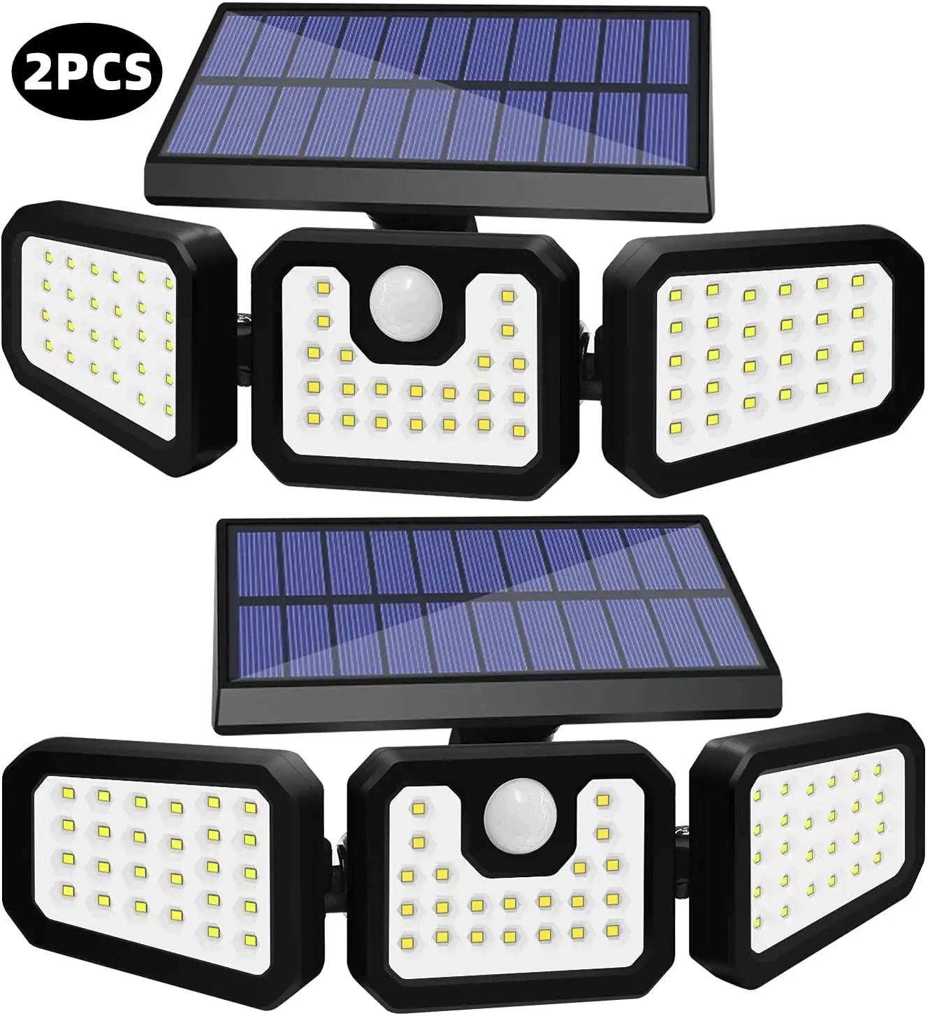 2Pcs Solar Security Lights Motion Sensor Outdoor Flood Lights, Solar Porch Shop Light 270°Wide Angle Illumination 3 Heads Adju
2Pcs Solar Security Lights Motion Sensor Outdoor Flood Lights, Solar Porch Shop Light 270°Wide Angle Illumination 3 Heads Adju