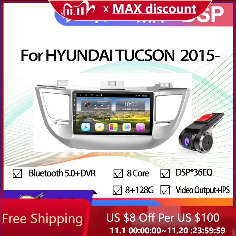 6G+128G Android 11 Car GPS Navigation For HYUNDAI TUCSON 2015- Car Radio Player With Wifi 4G DSP Mirror Link Backup Camera
6G+128G Android 11 Car GPS Navigation For HYUNDAI TUCSON 2015- Car Radio Player With Wifi 4G DSP Mirror Link Backup Camera