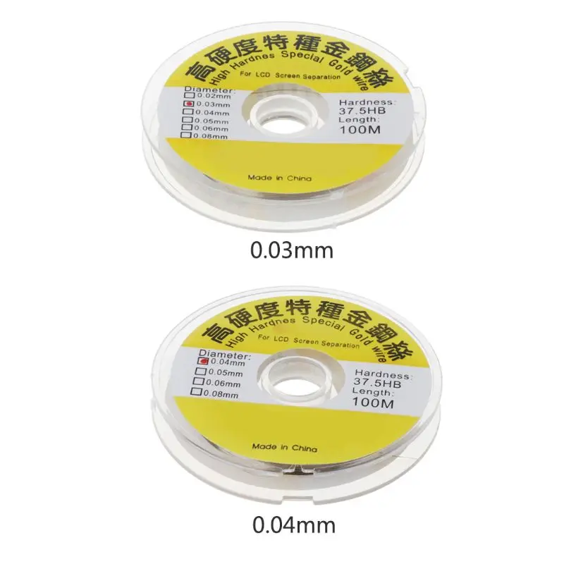Molybdenum Cutting Wire Gold 0.03mm/0.04mm for Industrial/Household/Outdoor Use Separating LCD &Digitizer High Toughness
Molybdenum Cutting Wire Gold 0.03mm/0.04mm for Industrial/Household/Outdoor Use Separating LCD &Digitizer High Toughness