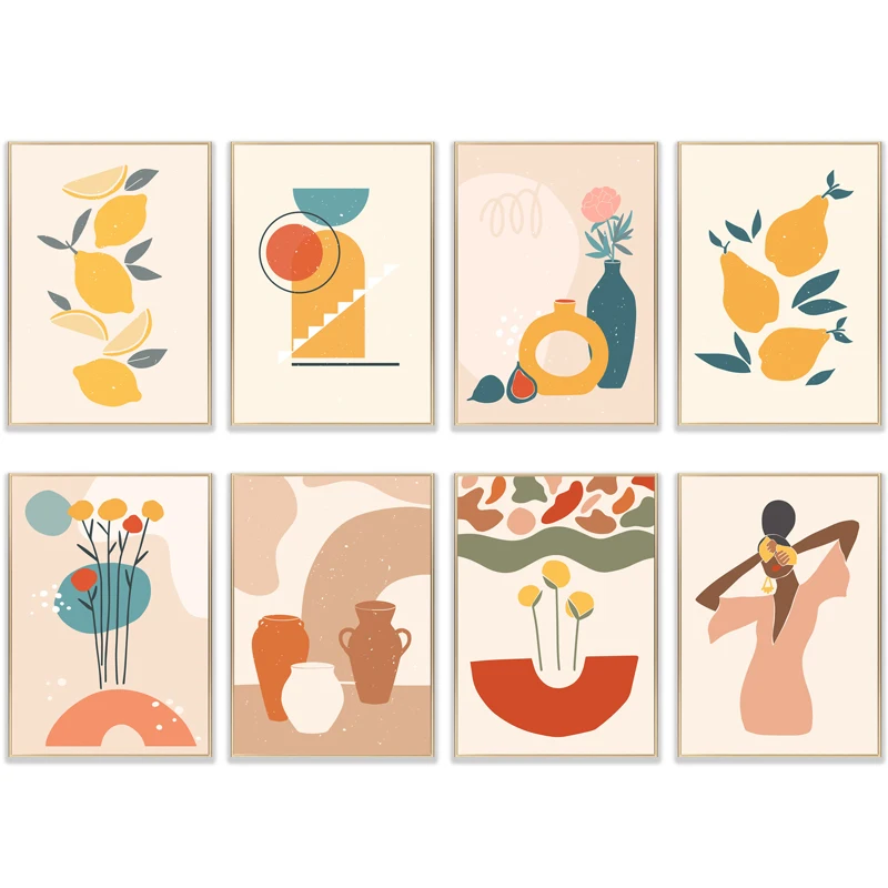 Fresh Fruit Flower Vase Woman Canvas Paintings Nordic Art Posters and Prints Abstract Wall Pictures for Restaurant Living Room
Fresh Fruit Flower Vase Woman Canvas Paintings Nordic Art Posters and Prints Abstract Wall Pictures for Restaurant Living Room
