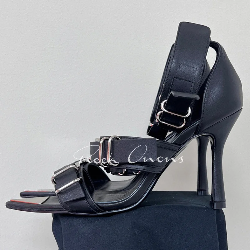 Summer Sandals Ladies New Metal Buckle Decor One Strap Design Super High Heels Advanced Sense Full Of Retro Style Female Shoes
Summer Sandals Ladies New Metal Buckle Decor One Strap Design Super High Heels Advanced Sense Full Of Retro Style Female Shoes