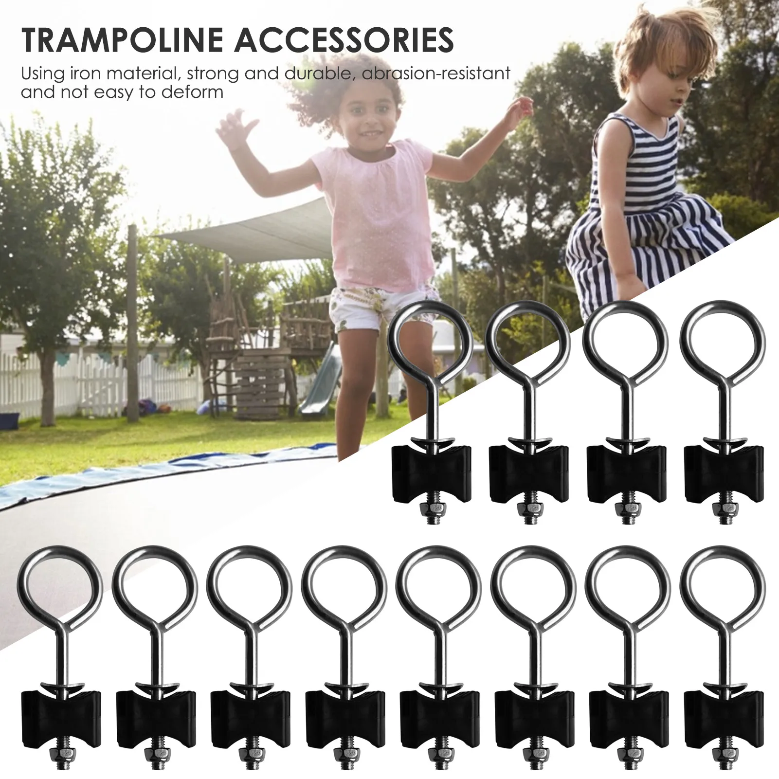 12PCS/Set Children's Trampoline Screws Trampolines Replacement Parts Accessories Durable Head Steel Jump Bed Stability Tool
12PCS/Set Children's Trampoline Screws Trampolines Replacement Parts Accessories Durable Head Steel Jump Bed Stability Tool