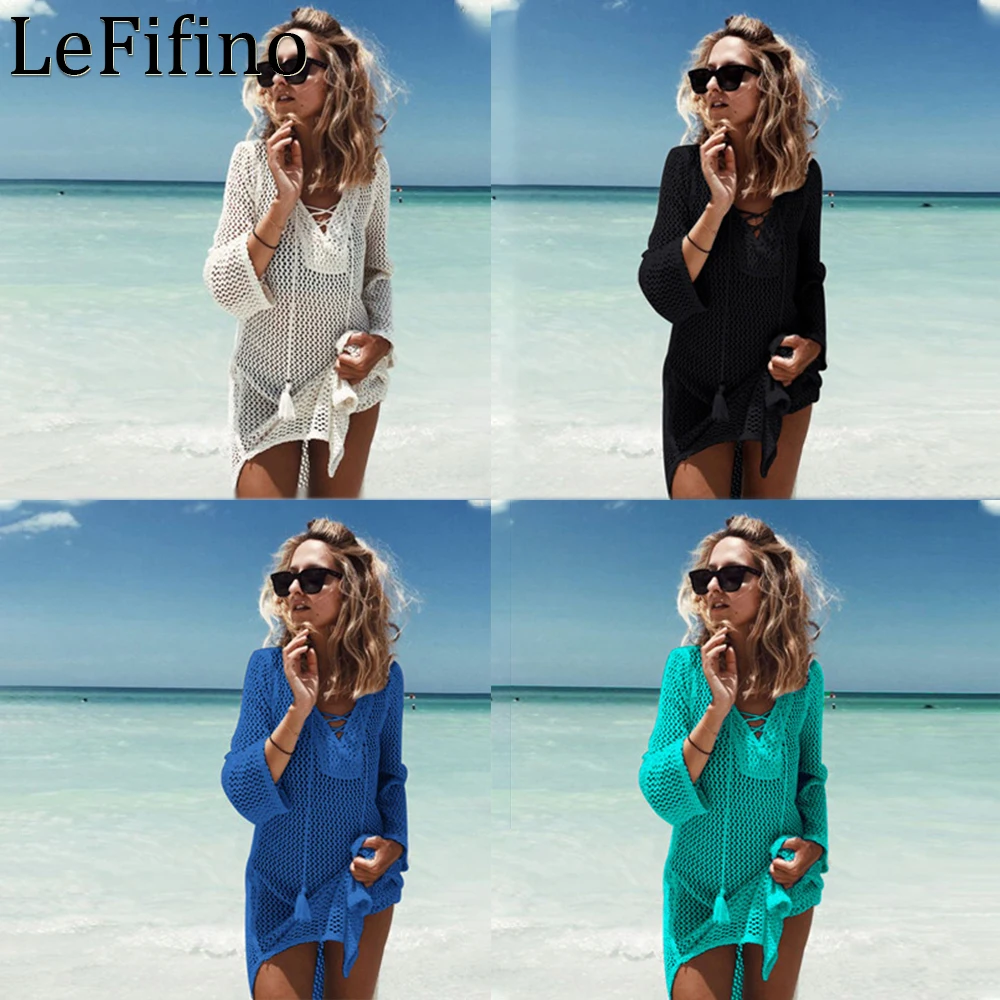 Summer Fashion Solid Color Loose Strap Hook Flower Hollowed Out Bikini Cover Up Beach Coat Vacation Suit Swimwear Skirt Women
Summer Fashion Solid Color Loose Strap Hook Flower Hollowed Out Bikini Cover Up Beach Coat Vacation Suit Swimwear Skirt Women