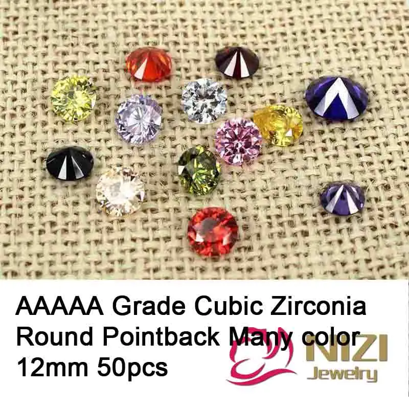 12mm 50pcs Beauty Cubic Zirconia Beads Supplies For Jewelry 3D Nail Art Decorations DIY Round AAAAA Grade Charm Stone Many Color
12mm 50pcs Beauty Cubic Zirconia Beads Supplies For Jewelry 3D Nail Art Decorations DIY Round AAAAA Grade Charm Stone Many Color