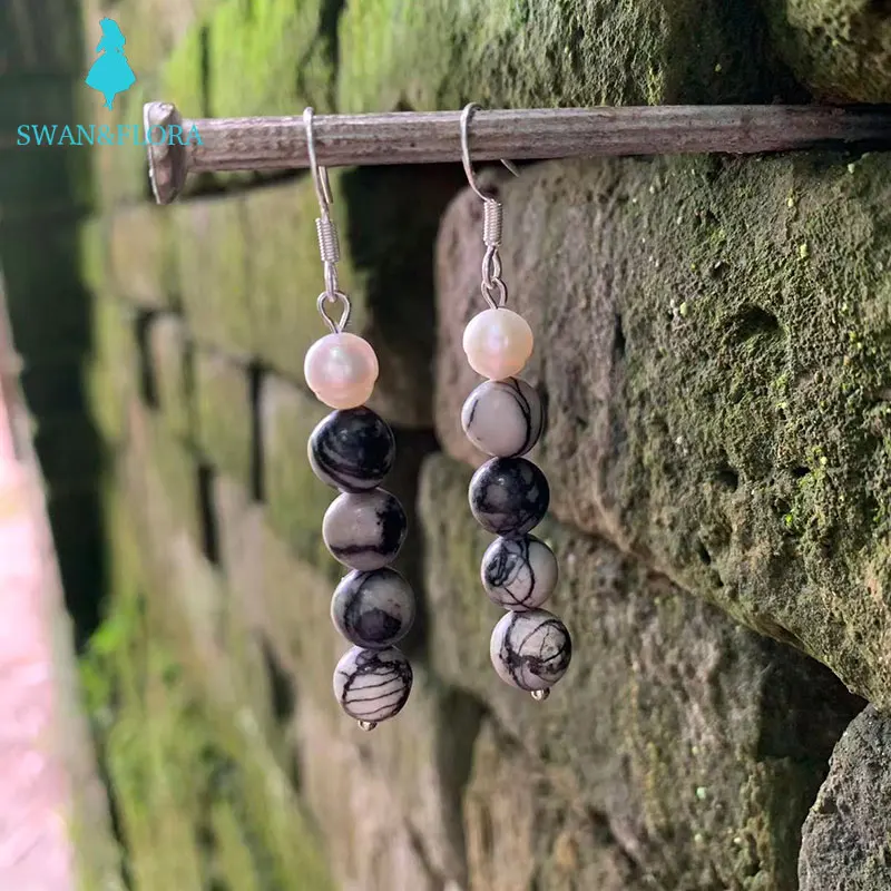 Natural Freshwater Pearl Earrings Silver 925 Original Gemstone Women High Quality Jewelry Design Handmade 
Natural Freshwater Pearl Earrings Silver 925 Original Gemstone Women High Quality Jewelry Design Handmade