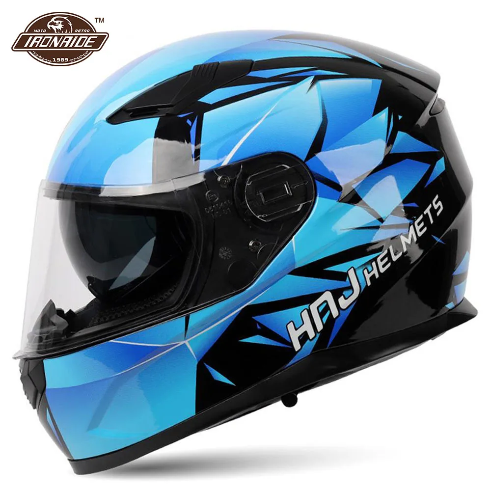 HNJ Helmets Full Face Motorcycle Helmet Cascos Para Moto DOT Certification Motocross Capacete De Moto Racing Helmet Double Lens
HNJ Helmets Full Face Motorcycle Helmet Cascos Para Moto DOT Certification Motocross Capacete De Moto Racing Helmet Double Lens