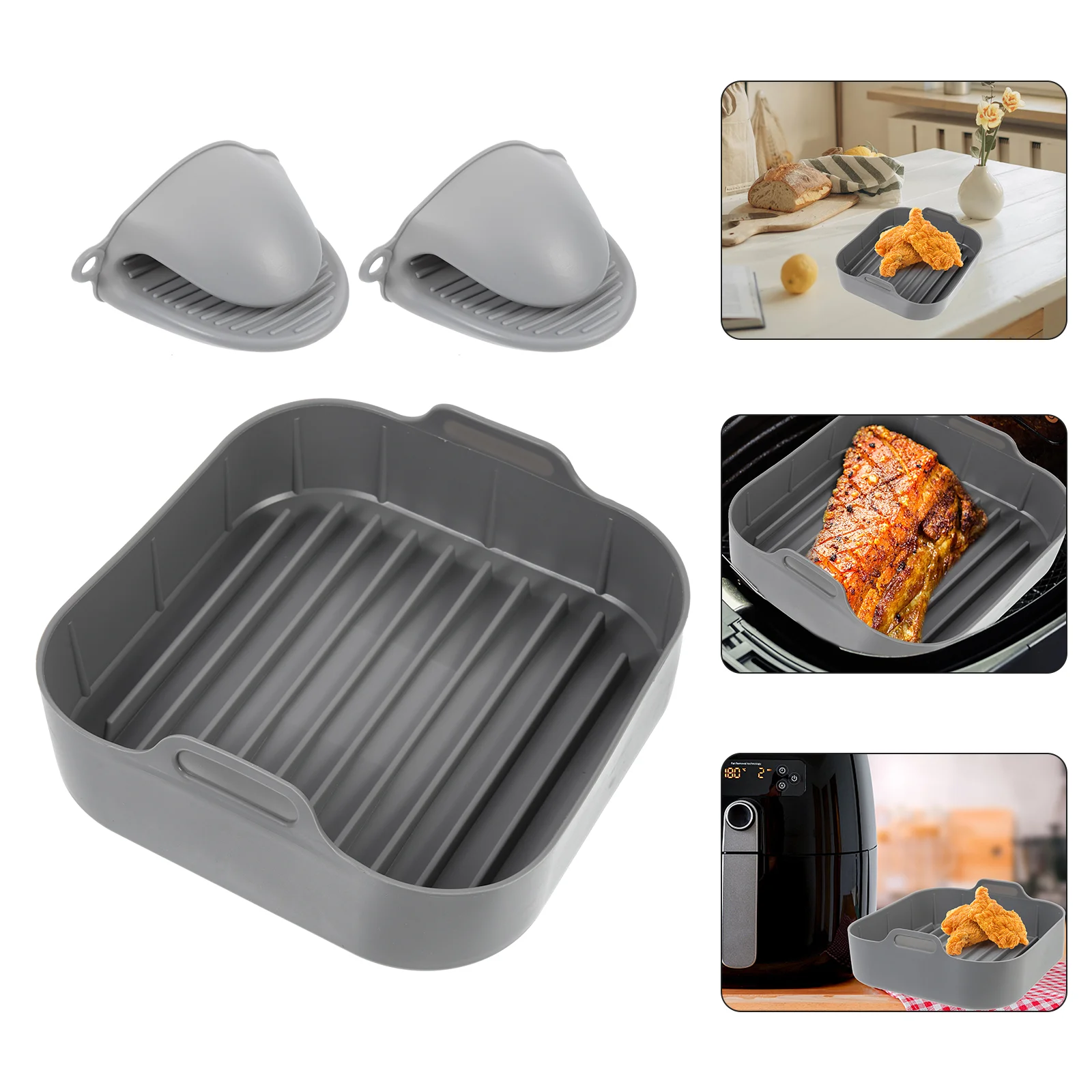 1 Set of Air Fryer Pot Non-stick Air Fryer Pot Air Fryer Pot Liner with Heat-proof
1 Set of Air Fryer Pot Non-stick Air Fryer Pot Air Fryer Pot Liner with Heat-proof