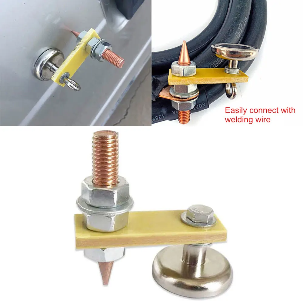 

Car Spotter Accessories Spot Earth Car Dent Repair Spare Parts Stud Welding Machine Ground with Magnetic Connector Auto Bodywork