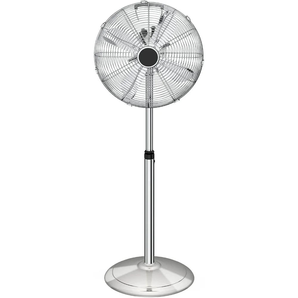 

SUGIFT Oscillating Fan Stand Fan Pedestal Fan, Adjustable Heights Adjustable 3 Levels Speed 75°Horizontal Oscillating 16"