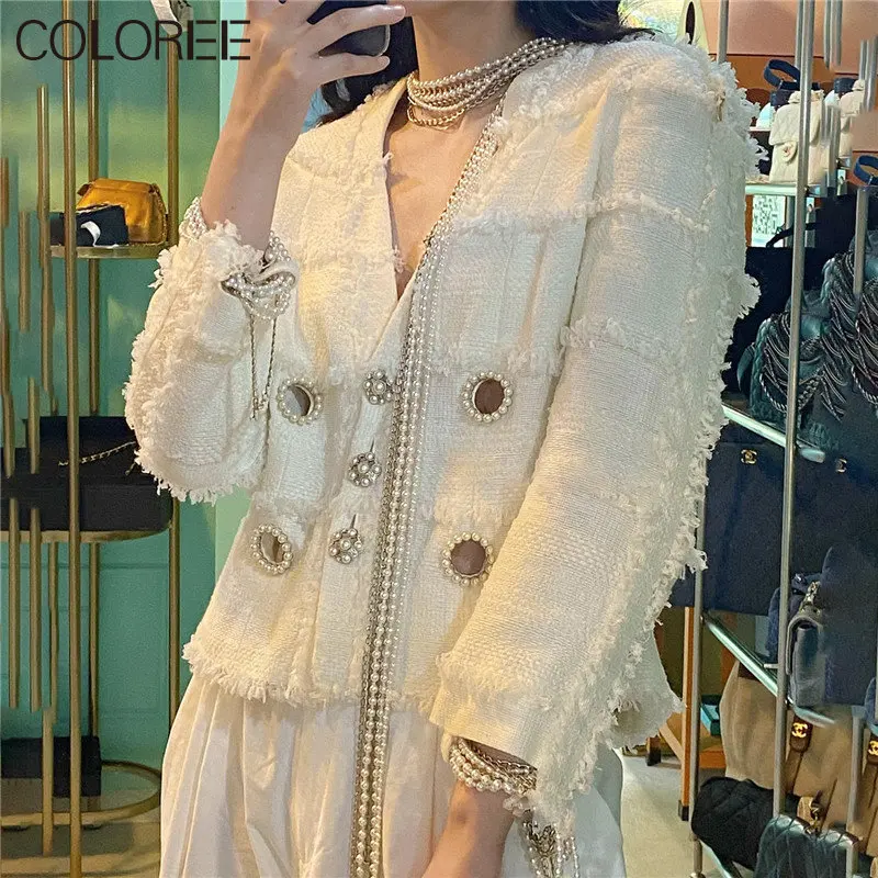 Autumn Winter Abrigo Mujer Korean Fashion Beige Winter Jacket Women 2022 Elegant Pearls Beading Wool Coat Chamarras Para Mujer
Autumn Winter Abrigo Mujer Korean Fashion Beige Winter Jacket Women 2022 Elegant Pearls Beading Wool Coat Chamarras Para Mujer