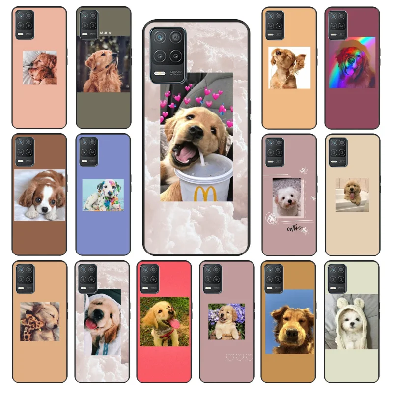 

Love Cute Dog Phone Case for OPPO Realme 8 76 5 C3 C21 C20 C21Y C11 X50 X3 SuperZoom F19 A94 A74 A91 A53S A54 A15 A11