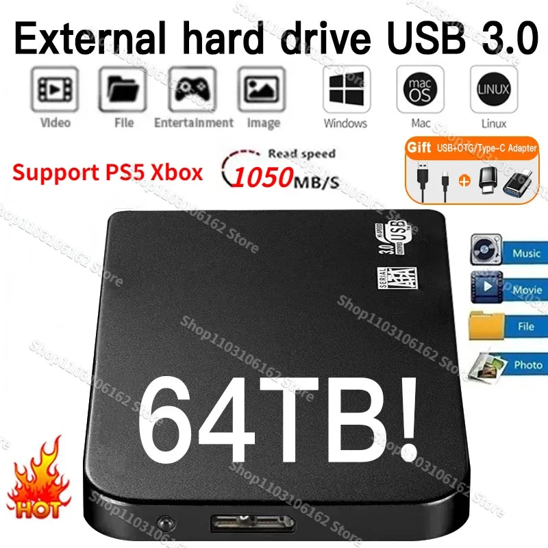 Original External 256TB 2TB High-Speed SSD HDD Portable External Ssd Hard Disk Solid-state Disk Hard Drive for Laptop//Mac/PS5
Original External 256TB 2TB High-Speed SSD HDD Portable External Ssd Hard Disk Solid-state Disk Hard Drive for Laptop//Mac/PS5