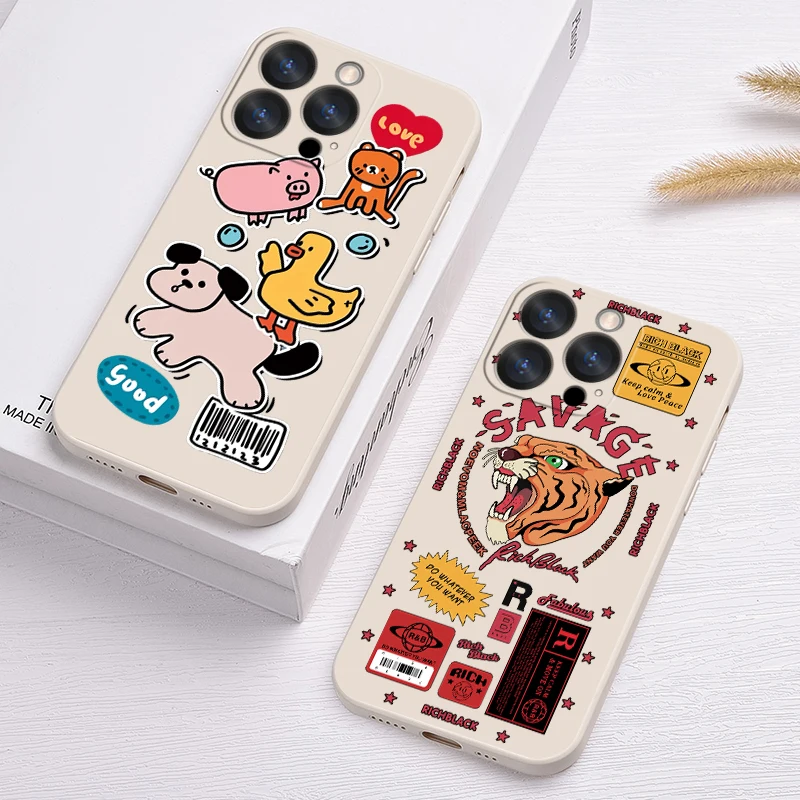 Fashion handsome cartoon tiger For Apple iPhone 14 13 12 11 Pro Max Plus XS XR X 8 7 SE Liquid Rope Phone Case Capa Cover
Fashion handsome cartoon tiger For Apple iPhone 14 13 12 11 Pro Max Plus XS XR X 8 7 SE Liquid Rope Phone Case Capa Cover