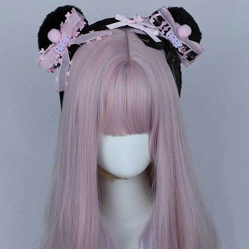Women Plush Bear Headbands Lolita Animal Ears Ribbon Bows Headdress Furry Anime for Christmas Cosplay Accessories
Women Plush Bear Headbands Lolita Animal Ears Ribbon Bows Headdress Furry Anime for Christmas Cosplay Accessories
