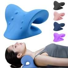 Neck Shoulder Stretcher Neck Pain Relaxer Cervical Traction Device Pillow for Pain Relief Cervical Spine Alignment