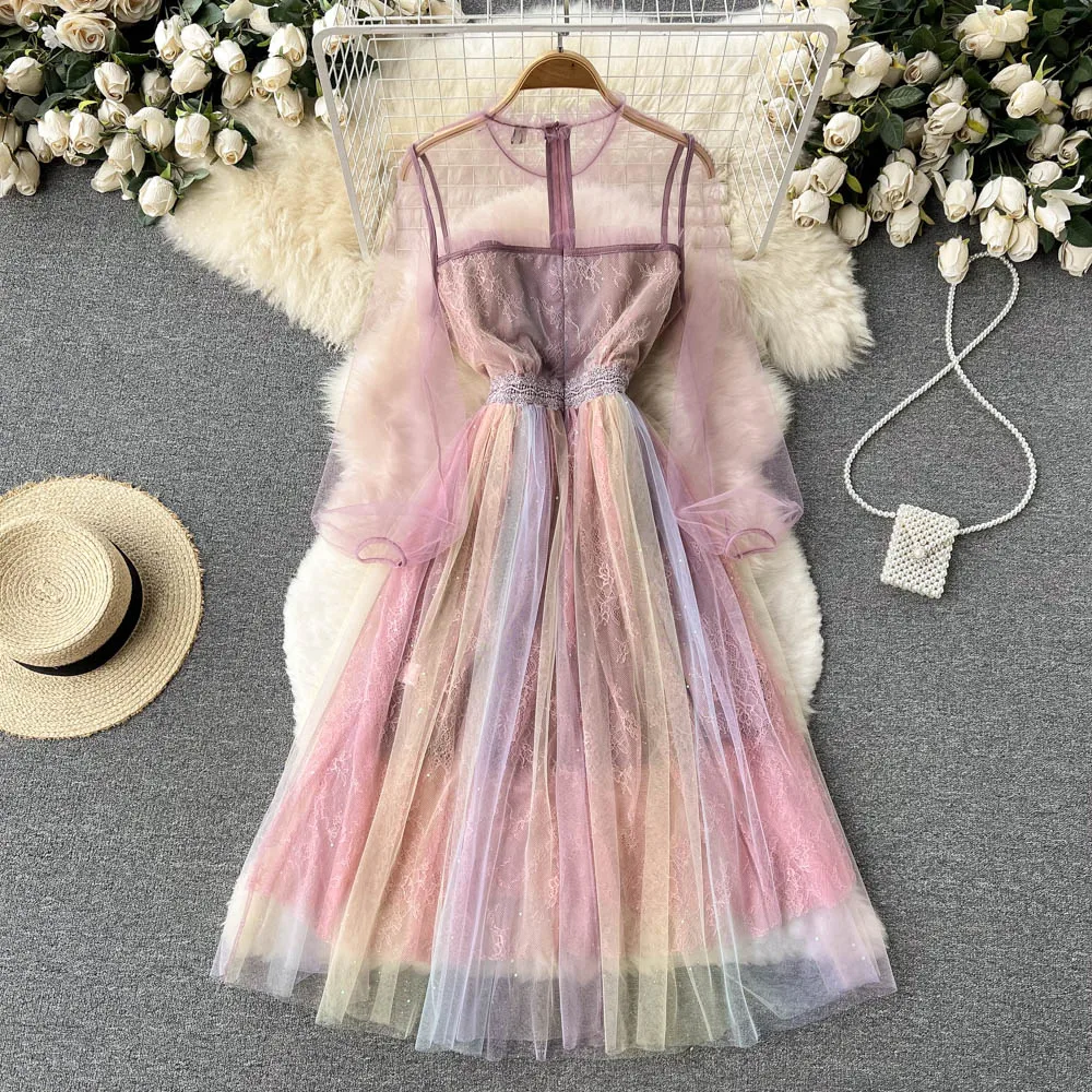 Женская французская юбка в стиле ретро, привлекательное приталенное Сетчатое платье с высокой талией, женские платья D0549
Женская французская юбка в стиле ретро, привлекательное приталенное Сетчатое платье с высокой талией, женские платья D0549