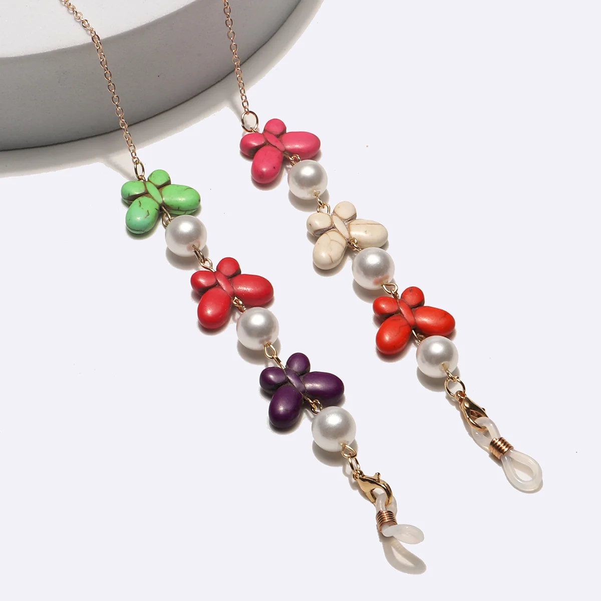 Cute Stone Butterfly Glasses Chain Neck Strap For Women Colorful Pearl Sunglasses Mask Holder Lanyard Eyewear Accessories
Cute Stone Butterfly Glasses Chain Neck Strap For Women Colorful Pearl Sunglasses Mask Holder Lanyard Eyewear Accessories