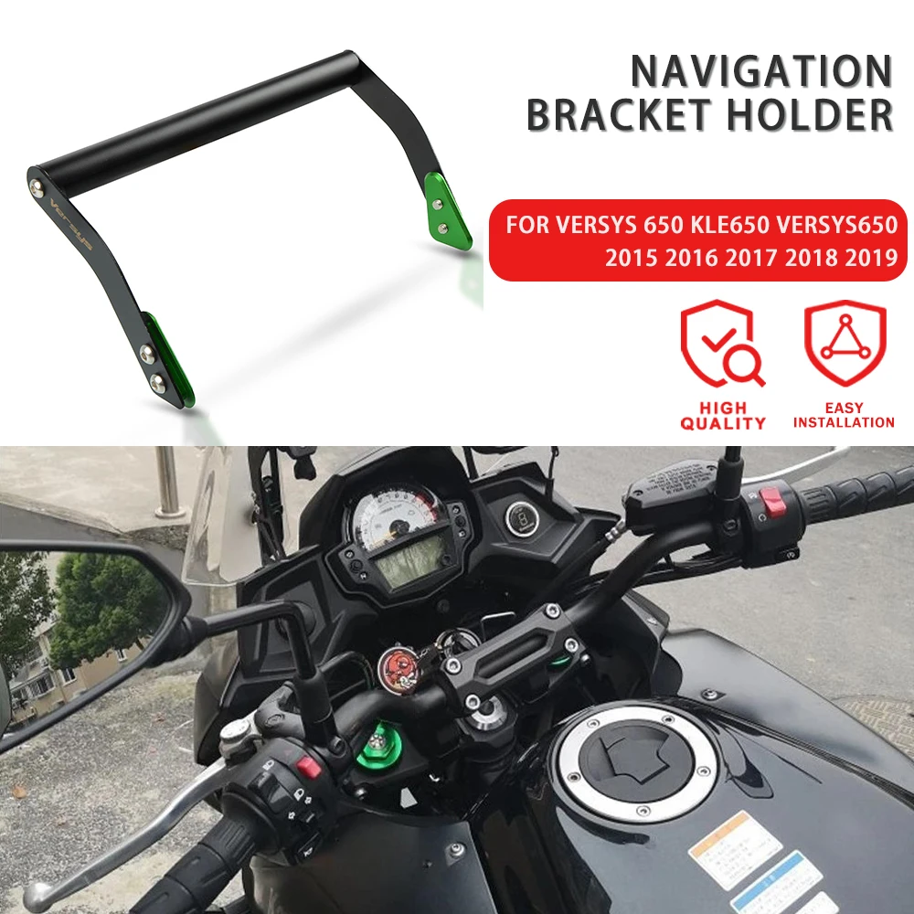 

Versys650 Motorcycle GPS navigation bracket Supporter Holder Mobile Phone Pad For KAWASAKI Versys 650 KLE650 2015-2019 2017 2018