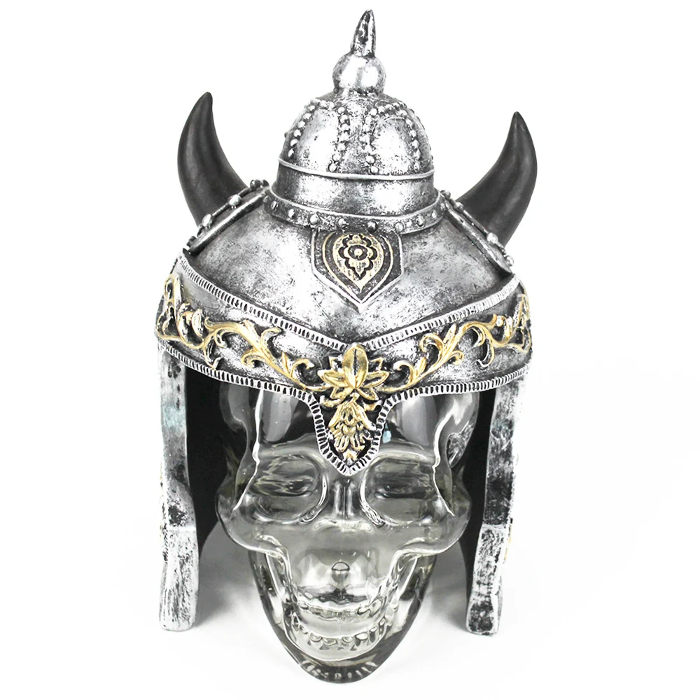 Skull with Viking Helmet Crystal Head Vodka Skull Creative Wine Sets Wine Bottom Skull Decanter Glass Set 400ml 600ml 
Skull with Viking Helmet Crystal Head Vodka Skull Creative Wine Sets Wine Bottom Skull Decanter Glass Set 400ml 600ml