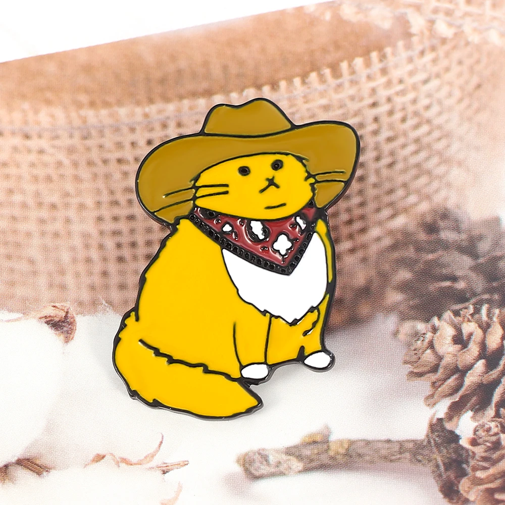 Cowboy Cats Enamel Pin Custom Funny Animal Hat Brooches Shirt Lapel Bag Cute Badge Cartoon Kitten Jewelry Gift for Friends
Cowboy Cats Enamel Pin Custom Funny Animal Hat Brooches Shirt Lapel Bag Cute Badge Cartoon Kitten Jewelry Gift for Friends