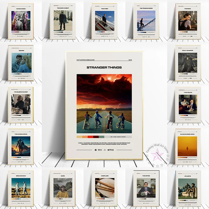 Classic Movies TV Shows Figure Poster Stranger Things Twin Peaks Truman Show Canvas Painting Wall Pictures Prints Home Decor
Classic Movies TV Shows Figure Poster Stranger Things Twin Peaks Truman Show Canvas Painting Wall Pictures Prints Home Decor