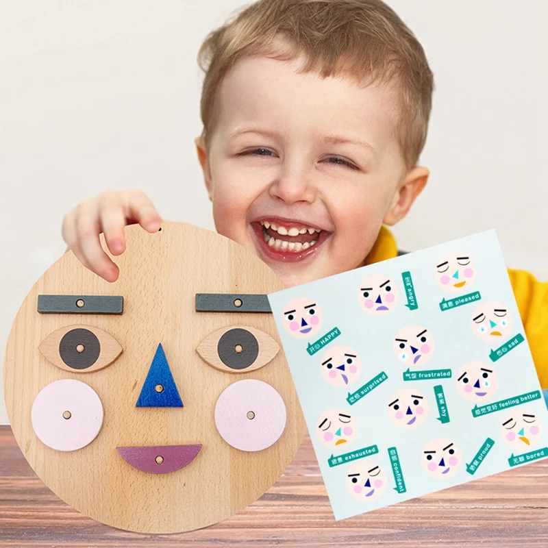 Children's Wooden Face Changing Expression Panel Emotion Cognition Blocks Toy Educational Mood Learning for Kids
Children's Wooden Face Changing Expression Panel Emotion Cognition Blocks Toy Educational Mood Learning for Kids