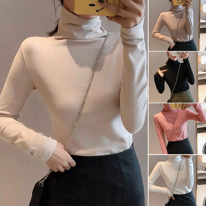 Winter Autumn Turtleneck Long Sleeve Bottoming Shirt Women's Knitted High Collar Casual Slim Pullover
Winter Autumn Turtleneck Long Sleeve Bottoming Shirt Women's Knitted High Collar Casual Slim Pullover