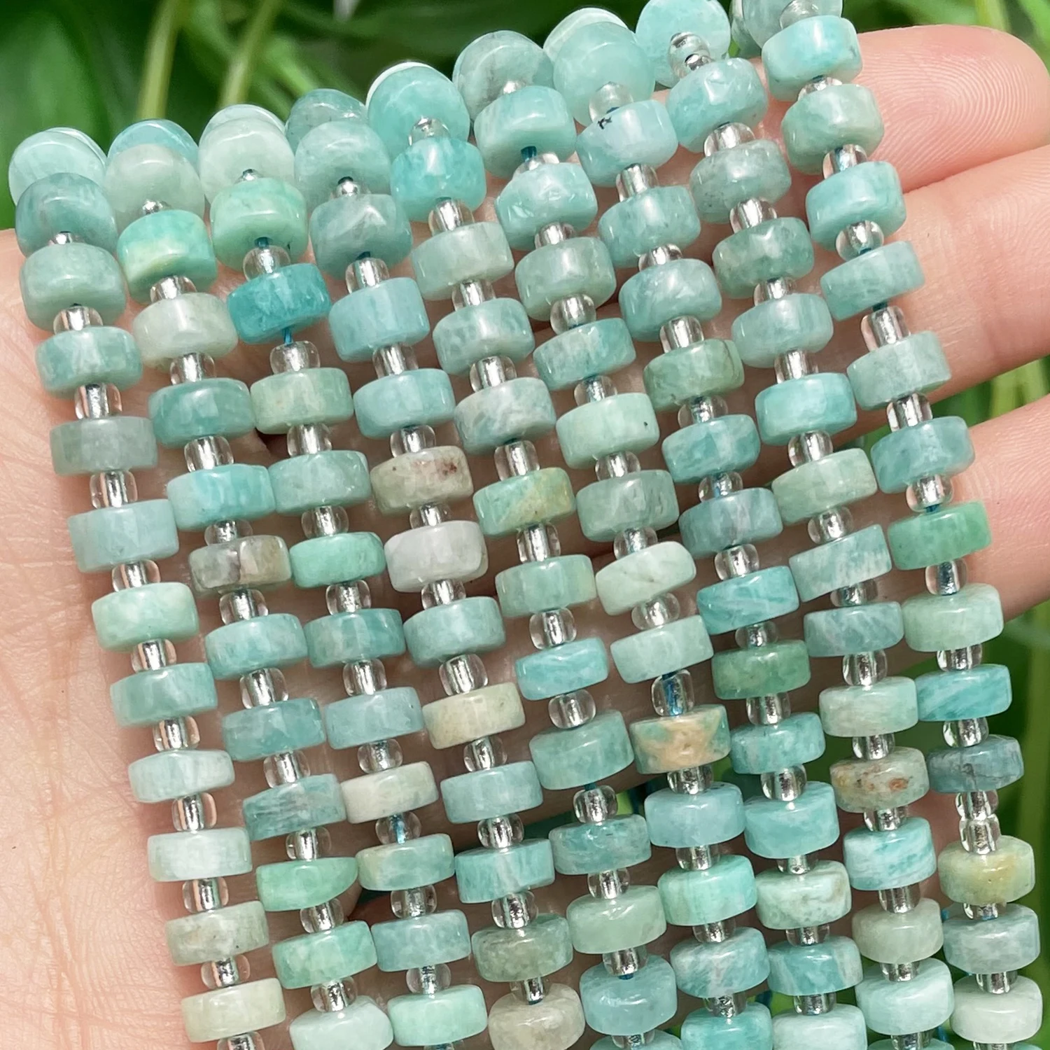 Natural Blue Amazonite Rondelle Stone Wheel Round Loose Spacer Beads for Needlework Jewelry Making DIY Bracelet Accessories
Natural Blue Amazonite Rondelle Stone Wheel Round Loose Spacer Beads for Needlework Jewelry Making DIY Bracelet Accessories
