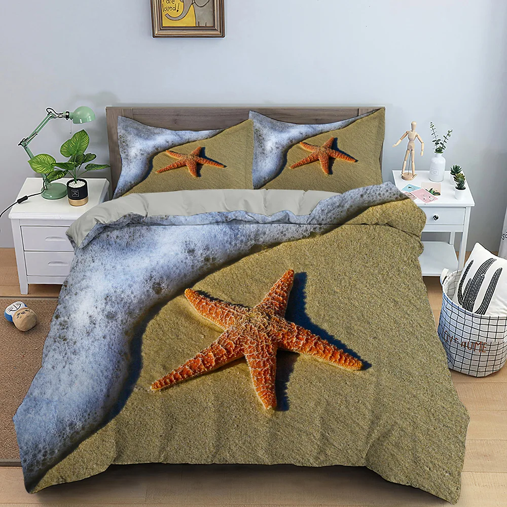 Duvet Cover Seashells Starfish Print Comforter Cover Beach Starfish Bedding Queen King Full Polyester Blue Cute Ocean Creatures
Duvet Cover Seashells Starfish Print Comforter Cover Beach Starfish Bedding Queen King Full Polyester Blue Cute Ocean Creatures