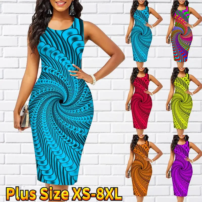 Women's Sling Summer Hippie Rainbow Dresses Tight Sleeveless Slim Fit Sexy Female Fashion Tops Clothing For Girl 3d Plus Size
Women's Sling Summer Hippie Rainbow Dresses Tight Sleeveless Slim Fit Sexy Female Fashion Tops Clothing For Girl 3d Plus Size